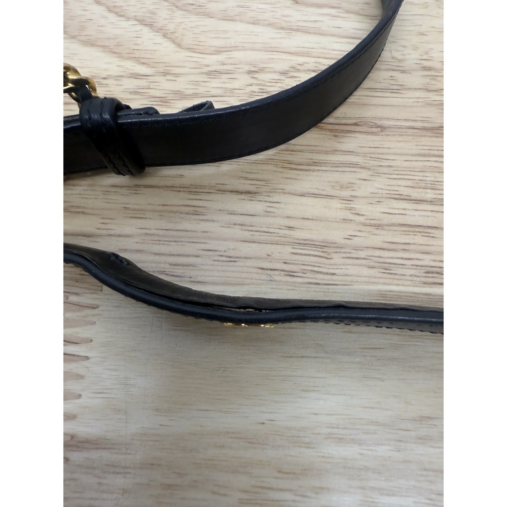 Authentic CHANEL Vintage 1996 Belt Leather Coco Mark/Black Belt Sz 65/26 CC Logo - Picture 16 of 16